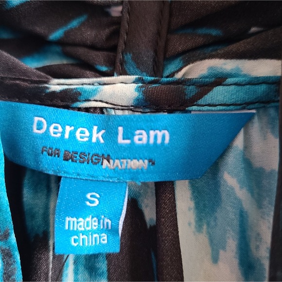 Derek Lam For Design Nation Blue And Black Bubble Hem Midi Dress SZ S - Picture 5 of 9